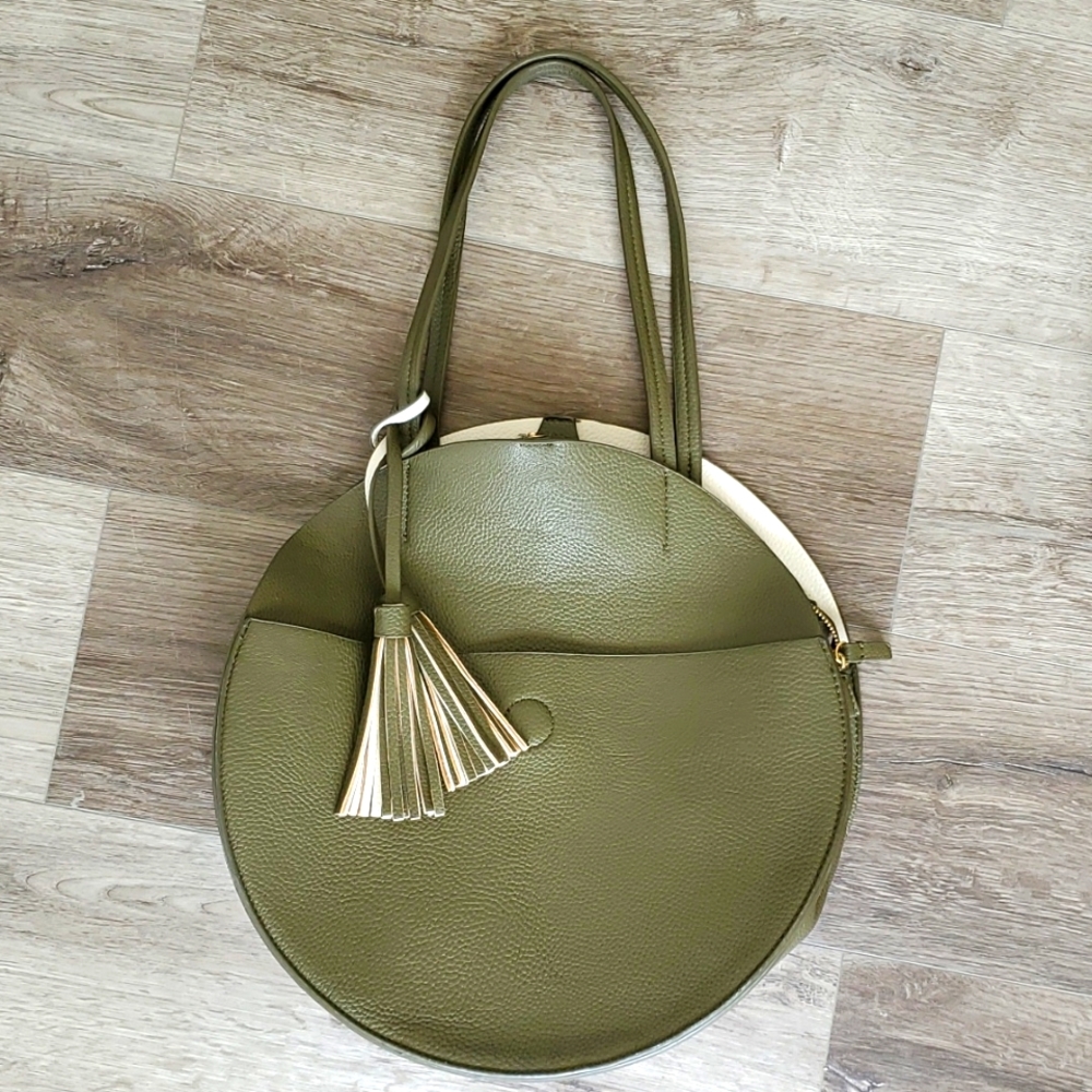Remi and Reid Hunter Green Alison Circle Tote